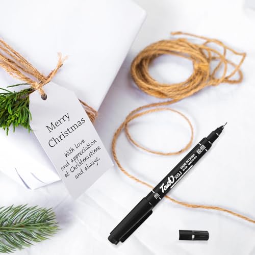 JYSNOW 6 Stück Permanent Marker, Permanentmarker Fein, 0,5/1,0mm Doppelspitze Permanent Marker, Wasserfest Stifte mit Feiner Spitze, für Kunststoff, Karton, Holz, Metall, Glas, Schwarz