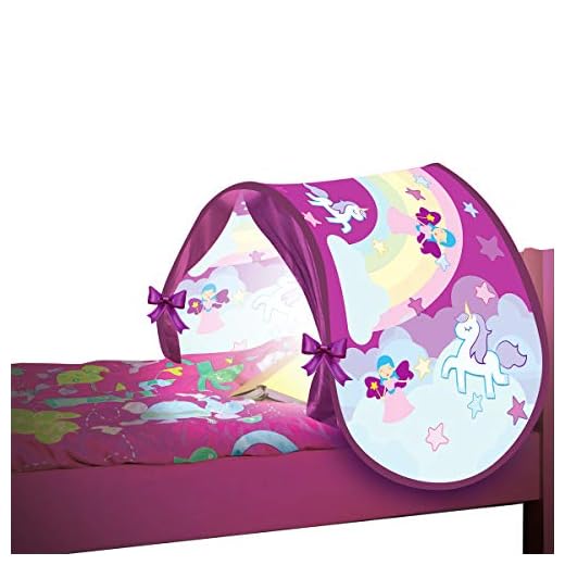 Tienda Campaña Infantil SEEPFUN TEN color rosa (Original) Tienda de campaña para cama infantil. Carpa plegable con luz. Visto en TV