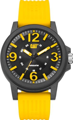 CAT Groovy Men Watch, 44.5 mm case, Polycarbonate case, Silicone Strap