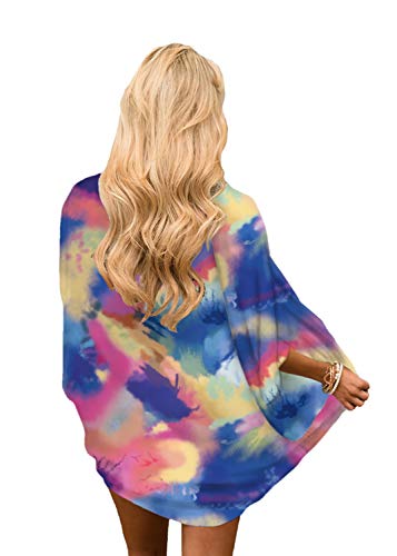 Image of CASURESS Women's Cardigan-Sheer Kimono Loose Summer Floral Print Cover Ups