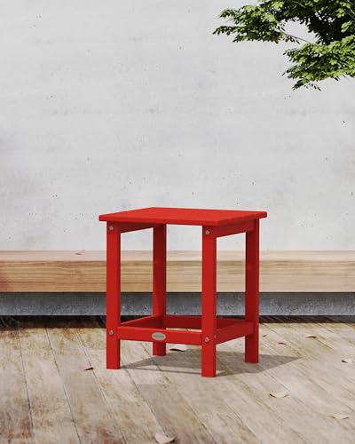 Polywood Long Island 18\" Side Table, Sunset Red - Thumbnail 2