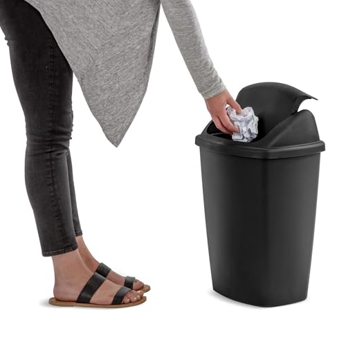 Caneca de Basura Cuadrada Plástica 7.5 Gal Negra miniatura 6