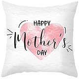 Onsinic Feliz Día De Madre Cojín Cubierta De Madre Funda De Almohada De Madre Cubierta De Cojín Decoración para Hogar Mamá Regalos De Hija Hijo