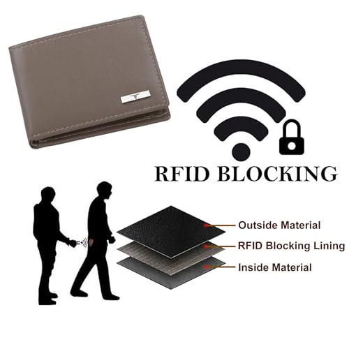 Image of URBAN FOREST Fred Aniline Taupe Leather Wallet for Men
