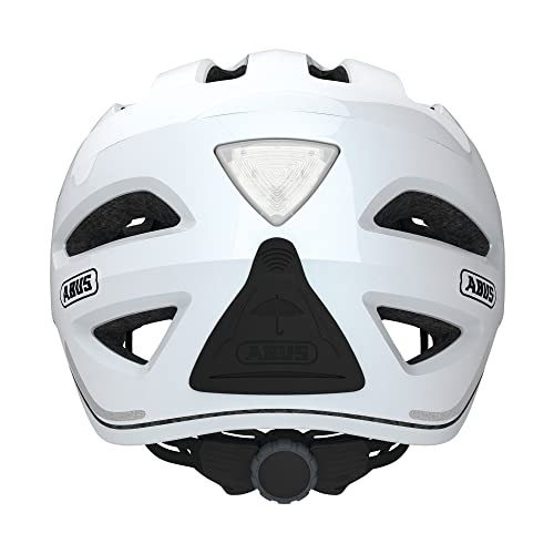 ABUS City-Helm Pedelec 1.1 - Fahrradhelm mit Rücklicht für den Stadtverkehr - für Damen und Herren - Weiß, Größe M​ – Ansicht 3