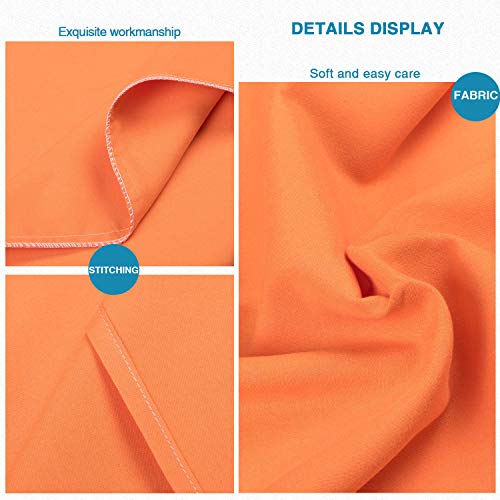 FLXXIE Microfiber Pillow Cases Standard Size, Soft Pillowcases with Envelope Closure, Wrinkle, Stain Resistant Pillow Covers, 20x26, Orange