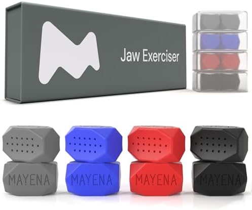 Mayena Jaw Exerciser Classic | 4 Set Silicone Jawline Exercisers