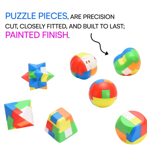 Neliblu 10Pcs 3D Brain Teaser Puzzles For Kids Teens And Adults,Mind Game Puzzle Set, 3D Plastic Unlock Interlock Toy, Desk Toys For Office For Adults,Suitable For Iq,Logic Test, Fidgeting And Pastime #TOP6
