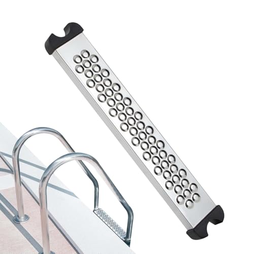 Qyljeiwred Escalera de piscina de acero inoxidable, peldaños antideslizantes para uso al aire libre, accesorio de pedal