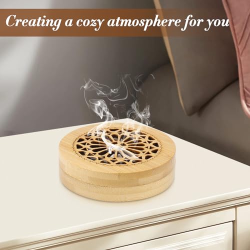 Miniatura 7 de Difusor Aceites Esenciales Sin Agua Difusor De Aceites Esenciales Aire Aromático Piedra Con Caja De Incienso De Madera Para Sala De Estar Baño Coche Aromaterapia Y Decoración