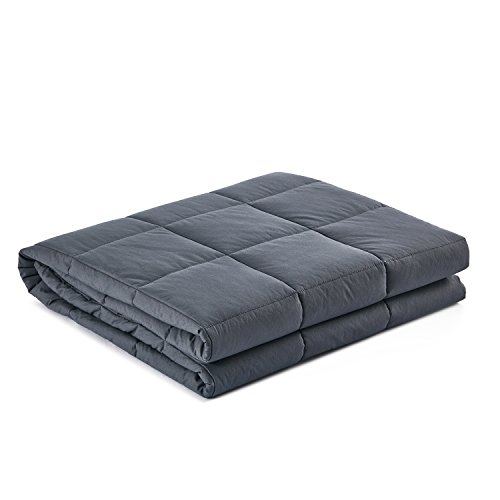 RelaxBlanket Weighted Blanket | 60''x80'',20lbs | for Individual Between 190-240 lbs | Premium Cotton Material with Glass Beads | Dark Grey