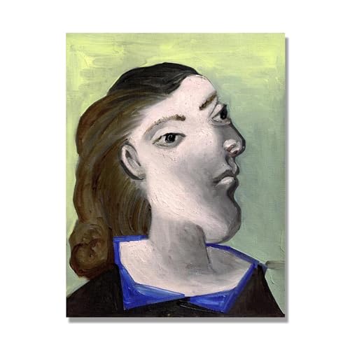 Tableau Picasso dessin de Tête de Femme 7 en toile décoration murale salon 60x80cm