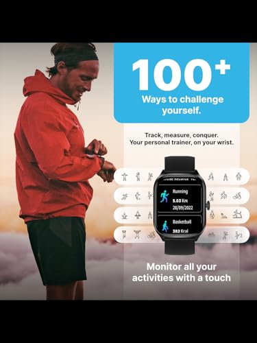 Image of TIMEX iConnect Calling Max 2.01 inch(5.1cm) Display with Functional Crown and BT Calling Smartwatch for Unisex - TWIXW1300T