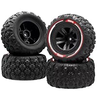 GOUPRC 12mm Hex RC Reifen Tires Set, 3.26 * 1.67 Inches 4PCS Sumpfkralle Schlamm Terrain Reifen Zubehör für 1/14 1/16 RC Car Crawler Buggy Truck