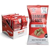 Rēl Snacks Roasted Edamame by Fred's Farm - Buffalo, Low Calorie (0.9oz, 10-Pack) | Keto-Friendly, Low Carb, High Protein (11g) | Vegan | Ideal Crunchy Snack for Office and On-the-Go