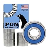(10 Pack) PGN 6201-2RS Sealed Ball Bearing - C3-12x32x10 - Lubricated - Chrome Steel