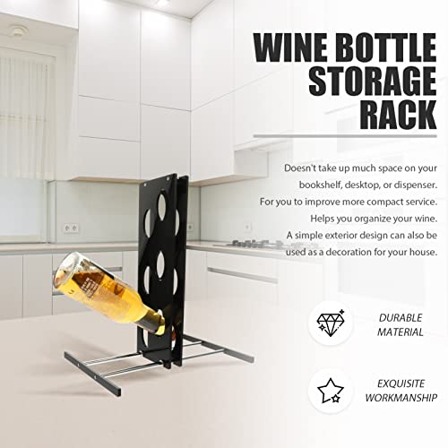 Soporte de vino moderno compacto negro DOITOOL miniatura 7