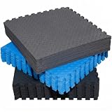 Fitem Tappeto Puzzle EVA Incastro 63cm Blu 12 Pezzi 4,7m²