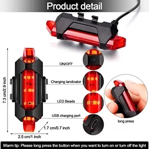 Image of BLACKBELL Bicycle Combo of Front Cycle Light Back Tail Light and Tyre Valve Light LED Front Rear Light Combo (Multicolor)
