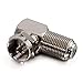 Cables to Go 40669 Right Angle F-type Adapter (Silver), 10 pk