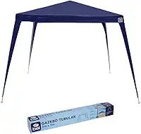 Tenda Barraca Bel 3x3m Tubolar Facil De Montar Azul Para Praia Camping e Piscina