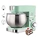 Wielofunkcyjny Mikser Stojący, Mikser Do Ciasta 1200 W, Regulacja Prędkości 6, Duża Pojemność 5,5 L, Z Hakiem Do Ugniatania, łopatka Do Mieszania, Ubijaczka Do Jajek,Green