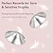 Boboduck 999 Silver Nipple Covers Breastfeeding - The Original Silver Nursing Cups - Protect and Soothe Sore Nipples - Silver Nipple Shield Guards with Soft Silicone Ring