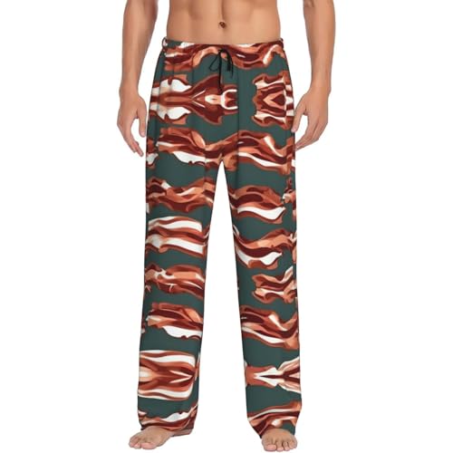 Pantalon de pyjama homme bacon EdWal confortable pour vos soirées cocooning noir M