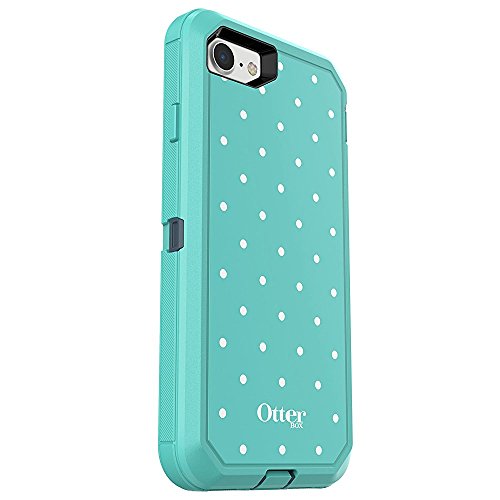 OtterBox DEFENDER SERIES Case for iPhone SE (2nd Gen - 2020) & iPhone 8/7 (NOT PLUS) - Retail Packaging - MINT DOT (TEMPEST BLUE/AQUA MINT/MINT DOT GRAPHIC)