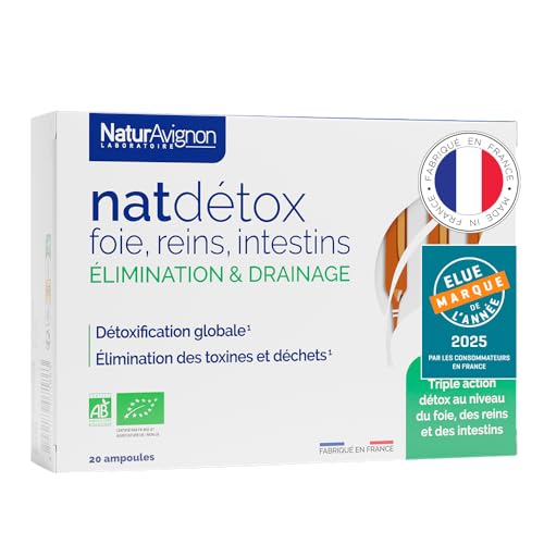 NaturAvignon | Détox Foie Reins Intestins – Complément Alimentaire Puissant & Rapide | Radis Noir, Bouleau, Jus de Citron Bio | Digestion, Drainage, Métabolisme | 20 Ampoules