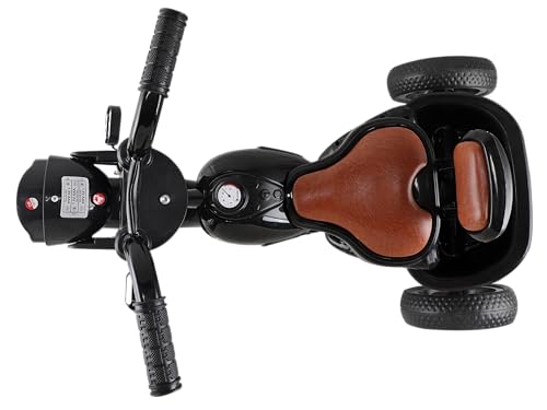 Image of JoyRide Ninja Plug N Play Durable Kids /Pedal Baby Tricycle, Storage Basket, Leather Seat, Led Headlight, Music for 18 Months to 5 Years Boys /Girls /Carrying Capacity Upto 30 Kgs (Black)