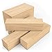ARTEZA Basswood Carving Blocks, Set of 5, One 4 x 2 x 2 Inches and Four 4 x 1 x 1 Inches, Wood Blocks for Carving, Crafting, Whittling