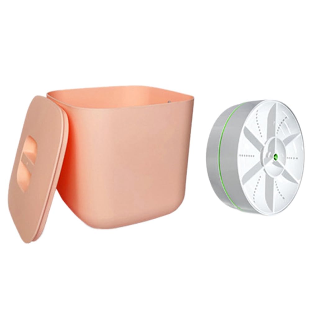 Mini lave-linge portable USB rose pour chaussettes et vaisselle de voyage