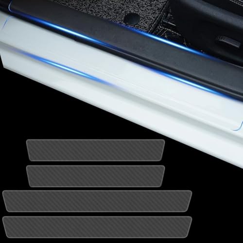 YDSTNiu 4 Pièces Protection de Seuil de Porte pour Dacia Sandero Stepway 1.0 2007-2025, Protections de Seuil de Marchepied de Voiture Bande de Protection Anti-Rayure,B
