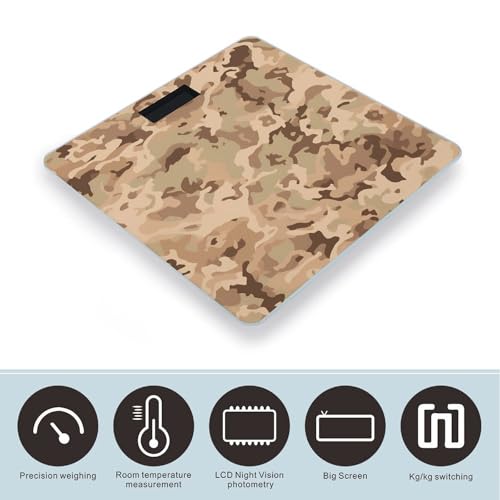 Báscula digital de baño camuflaje desierto 400 lb miniatura 3