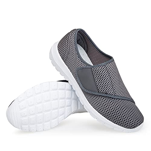 Image of LEADER SHOW Men's Casual Comfort Walking Shoes Ultralight Flats Non-Slip Hook & Loop Fashion Sneakers