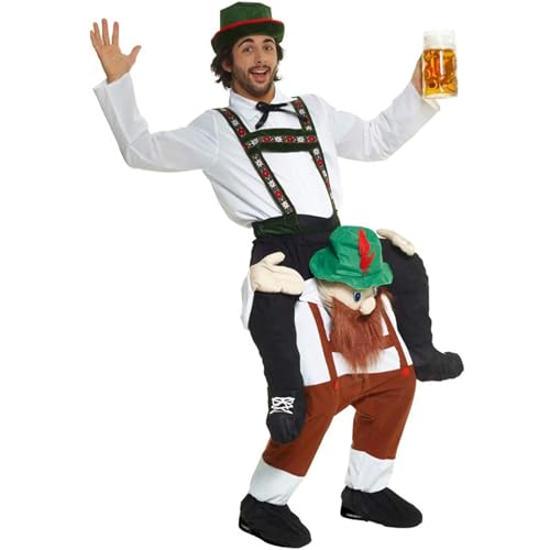 Morph Costume per Adulti Uomo Barbuto Bavarese a cavalcioni Vestito Costume Unisex - Gambe da imbottire