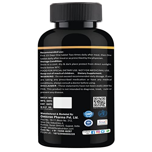 Floral Nutrition X-FireM Himalayan Shilajit, Ashwagandha, Safed Musli, Gokshura, Shatavari & Ginseng - 60 Tablets - Image 3