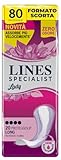 Lines Specialist Lady Ultra Mini, Assorbenti per Incontinenza Donna, con Tecnologia Zero Odore e Barriere Laterali Protettive, Scorta Mensile 4 Confezioni da 20 Unità