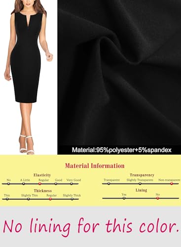 Image of VFSHOW Womens Front Zipper Work Business Office Bodycon Dress Elegant Professional Career Church Party Pencil Sheath Dress