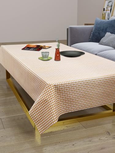 Image of Dakshya Industirs PVC Waterproof Table Cover 36x54 Inch Floral Printed Center Table Cover Washable Plastic Table Sheet Oilproof Dining Table Cover for Coffee Table Living Room Home (Luxury Bloom)
