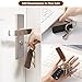 Jack&Chris Genuine Leather Car Keychain, Universal Key Fob Keychain, Leather Key Chain Holder for Men and Women, 2 Keyrings and Carabiner Clip, JC306-Brown