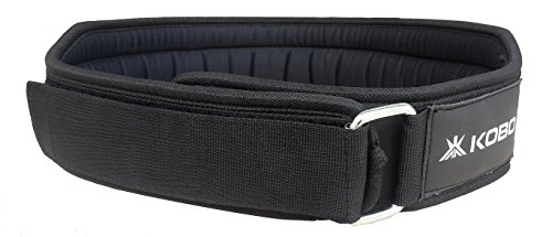 Image of Kobo 4 inch Foam Padded Weight Lifting Belt Back Gym Strap Training Support Fitness Exercise Bodybuilding