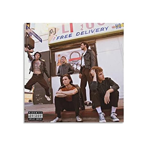 XIANGFENG Hard to Imagine The Neighbourhood Ever Changing Album Cover Poster Canvas Art Painting Decor Wall Posters Bedroom Gym Decorative Gift 12x12inch(30x30cm) Cover