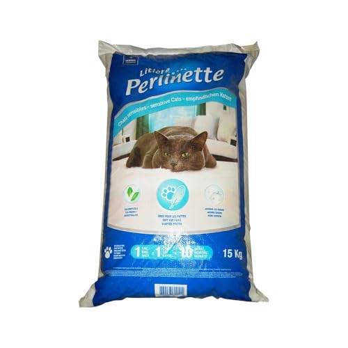Litière Perlinette Christaux sac de 15 kg (33 litres) pour chats.