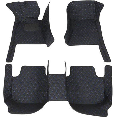 Tapis de sol voiture en cuir d'exception pour Infiniti FX35 protection luxe noir bleu