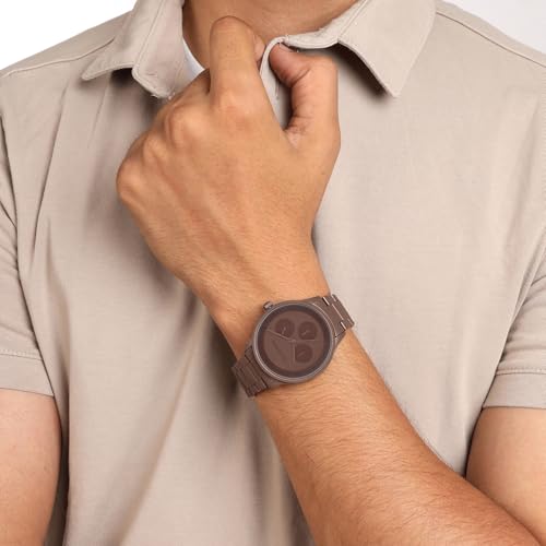 Image of Joker & Witch Nexus Brown Large Dial Linked Chain Strap Men's Watch
