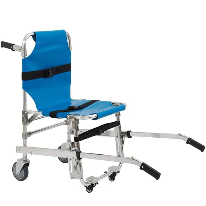 Silla de Escalera, EMS Plegable de Emergencia, 4 Ruedas, Ambulancia, Bombero, evacuación, Silla de Transporte médico, con Correas para Pacientes, 350,5 Ib