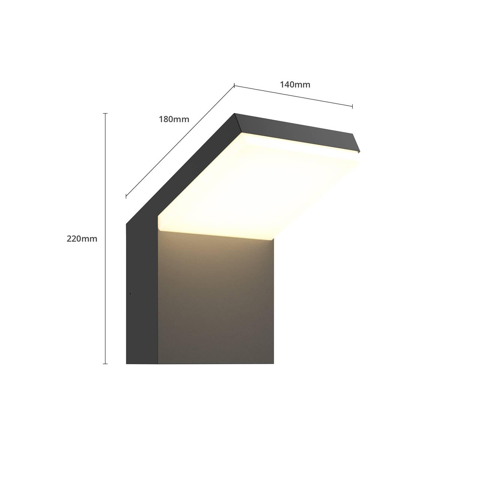 Arcchio LED Wandlampe/Wandleuchte aussen, Außenleuchte strahlwassergeschützt IP65 1x 16W warmweiß (3.000K)