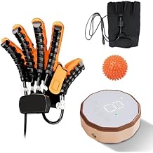 Rehabilitation Robot Gloves,Finger Orthosis,Relieve Hand Stiffness,Hand Exerciser Aids,for Cerebral Palsy Arthritis Stroke Hemiplegia PatientSizeXL,ColorRight Hand